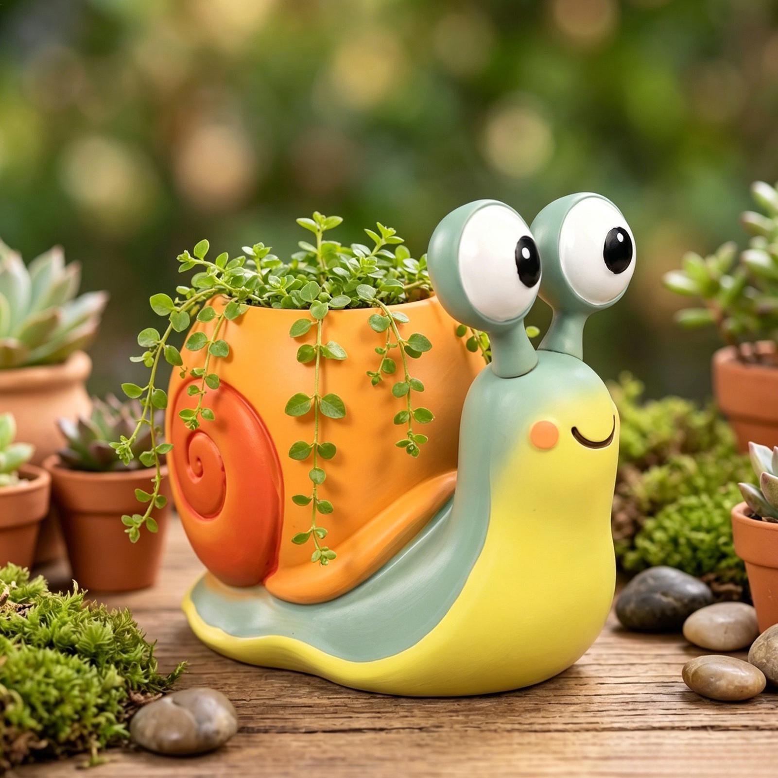Snail Shape Flower Pot Snail f - огляд і ціна Echeveria Succulent