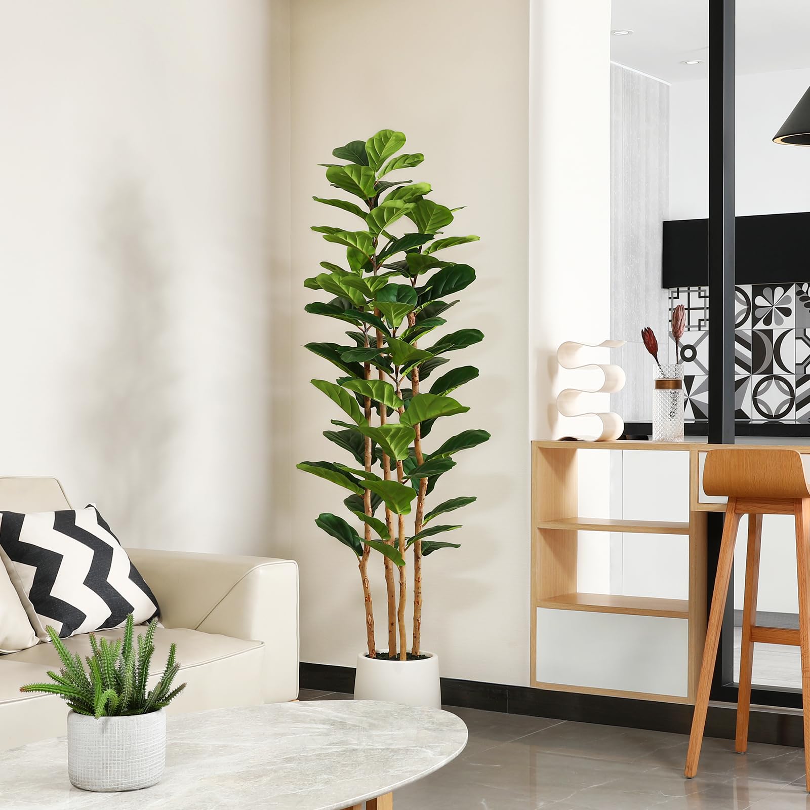 Artificial Fiddle Leaf Fig Tre - огляд і ціна Ficus Lyrata Tree